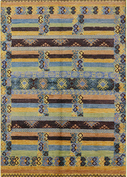 Machine Washable Industrial Modern Coffee Brown Rug, wshurb746