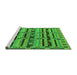 Sideview of Machine Washable Oriental Green Industrial Area Rugs, wshurb746grn