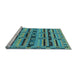 Sideview of Machine Washable Oriental Light Blue Industrial Rug, wshurb746lblu