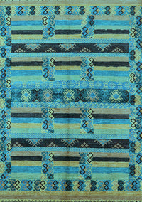 Oriental Light Blue Industrial Rug, urb746lblu