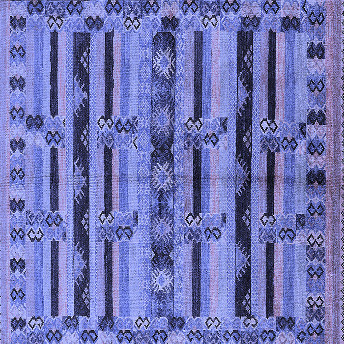 Square Oriental Blue Industrial Rug, urb746blu
