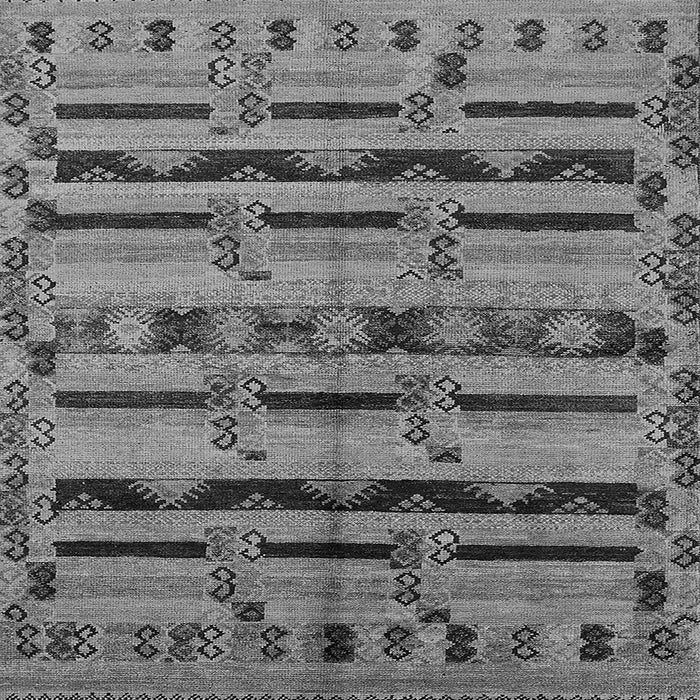 Square Oriental Gray Industrial Rug, urb746gry
