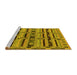 Sideview of Machine Washable Oriental Yellow Industrial Rug, wshurb746yw