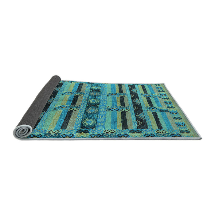 Sideview of Oriental Light Blue Industrial Rug, urb746lblu