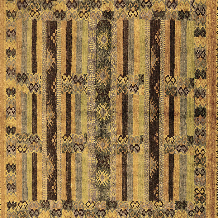 Square Oriental Brown Industrial Rug, urb746brn