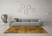 Machine Washable Oriental Orange Industrial Area Rugs in a Living Room, wshurb747org
