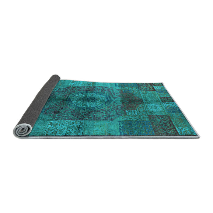 Sideview of Oriental Light Blue Industrial Rug, urb747lblu