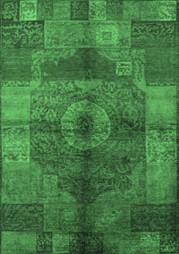 Oriental Emerald Green Industrial Rug, urb747emgrn