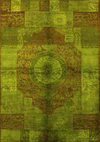 Oriental Yellow Industrial Rug, urb747yw