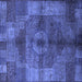 Square Oriental Blue Industrial Rug, urb747blu