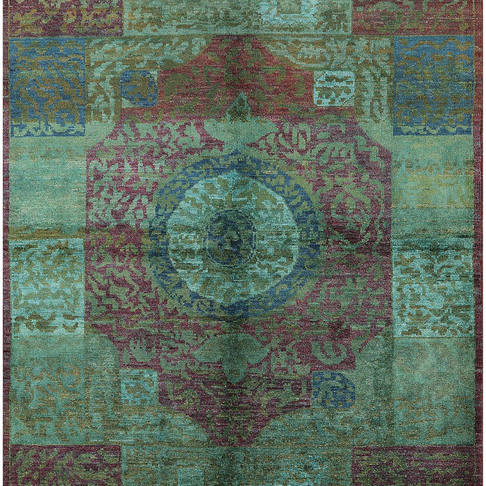 Mid-Century Modern Charcoal Gray Oriental Rug, urb747