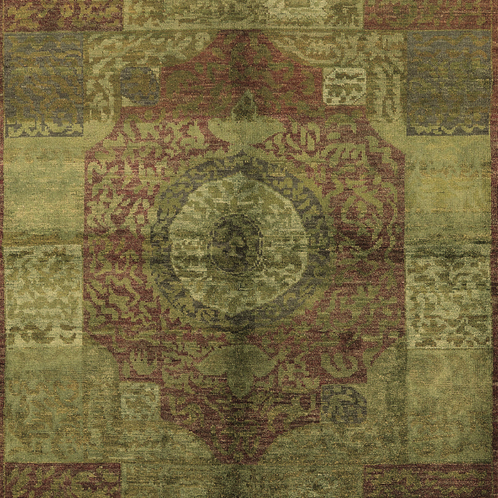 Machine Washable Oriental Brown Industrial Rug, wshurb747brn