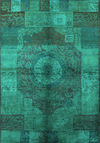 Oriental Turquoise Industrial Rug, urb747turq