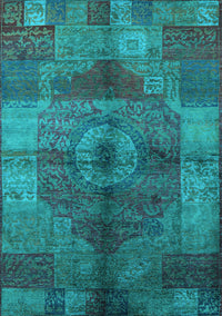 Oriental Light Blue Industrial Rug, urb747lblu