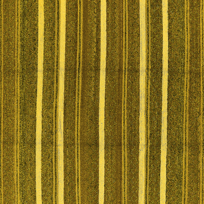 Square Machine Washable Oriental Yellow Industrial Rug, wshurb748yw