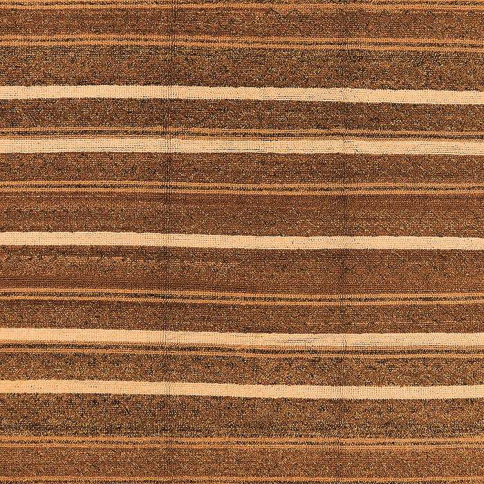 Square Machine Washable Oriental Orange Industrial Area Rugs, wshurb748org