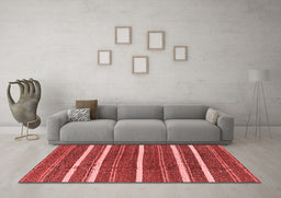 Industrial Red Washable Rugs