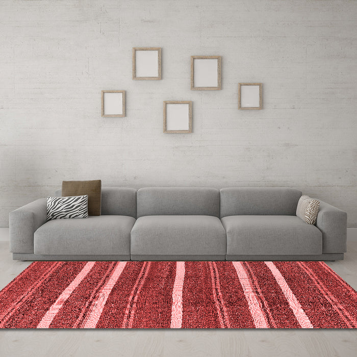 Industrial Red Washable Rugs