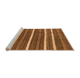 Sideview of Machine Washable Oriental Orange Industrial Area Rugs, wshurb748org
