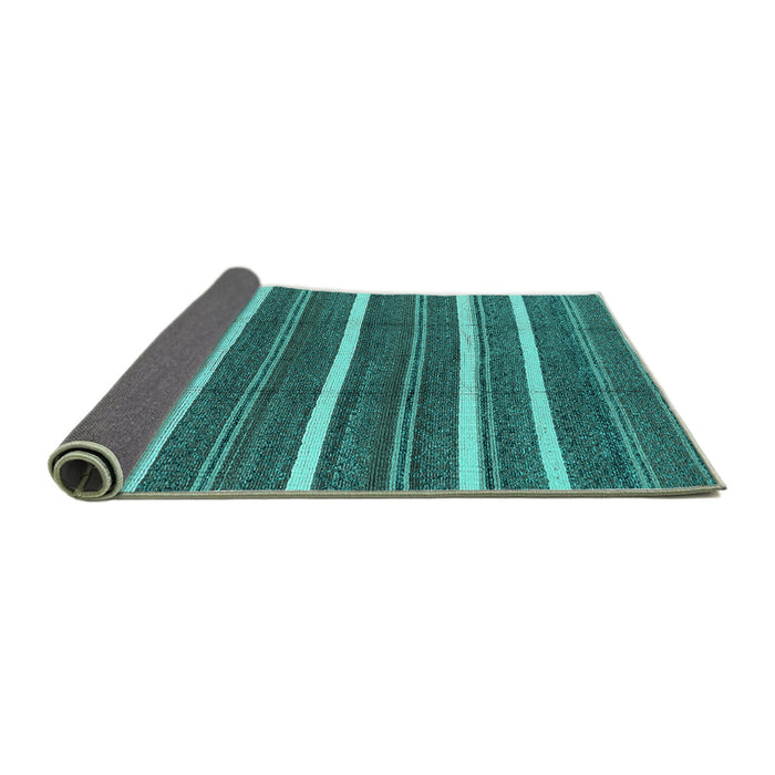Sideview of Oriental Turquoise Industrial Rug, urb748turq