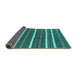 Sideview of Oriental Turquoise Industrial Rug, urb748turq