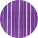 Round Oriental Purple Industrial Rug, urb748pur