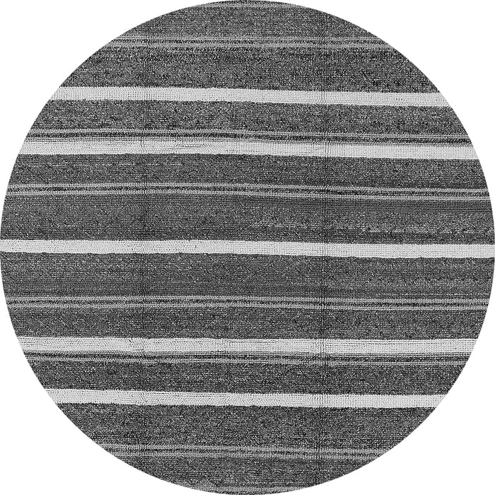 Round Oriental Gray Industrial Rug, urb748gry
