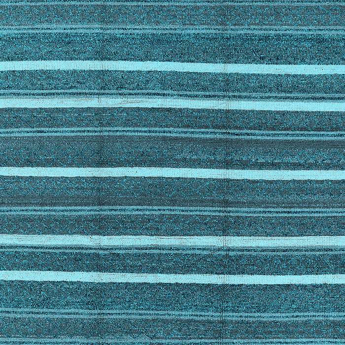 Square Machine Washable Oriental Light Blue Industrial Rug, wshurb748lblu