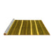 Sideview of Machine Washable Oriental Yellow Industrial Rug, wshurb748yw