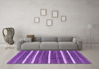 Machine Washable Oriental Purple Industrial Rug, wshurb748pur