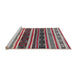 Sideview of Machine Washable Industrial Modern Silver Pink Rug, wshurb749