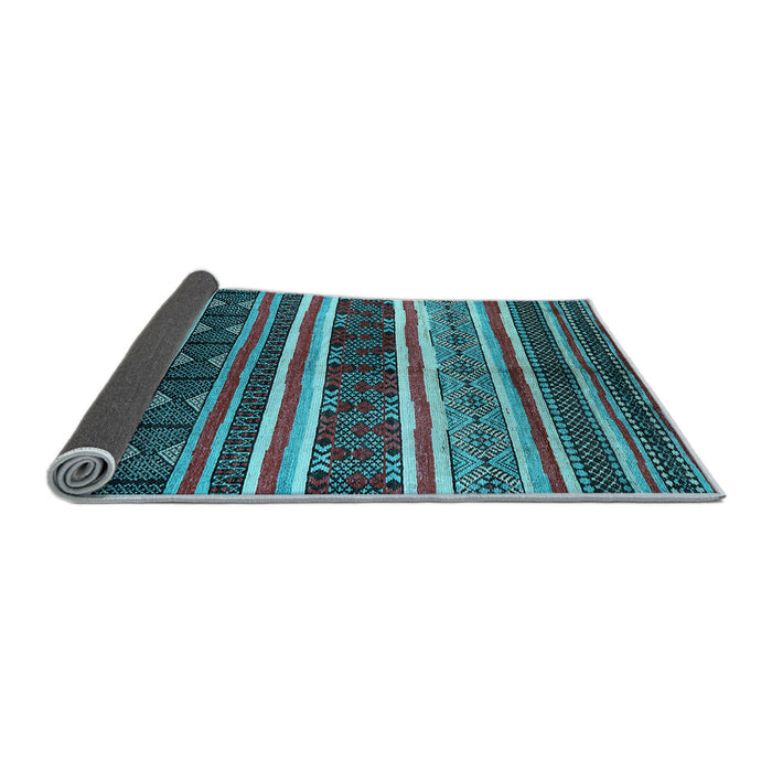 Sideview of Oriental Light Blue Industrial Rug, urb749lblu