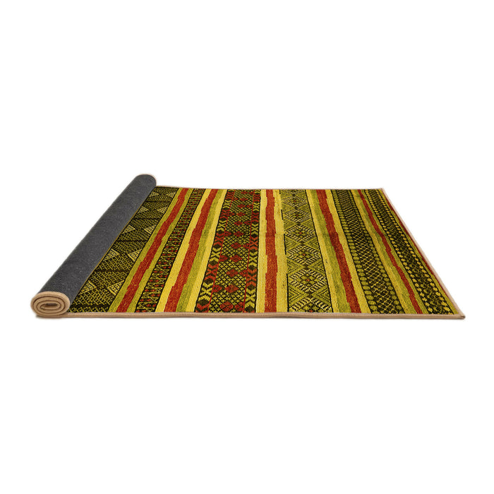 Sideview of Oriental Yellow Industrial Rug, urb749yw