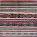 Square Mid-Century Modern Silver Pink Oriental Rug, urb749