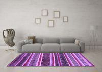 Machine Washable Oriental Purple Industrial Rug, wshurb749pur