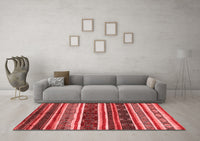 Machine Washable Oriental Red Industrial Rug, wshurb749red