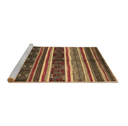 Sideview of Machine Washable Oriental Brown Industrial Rug, wshurb749brn