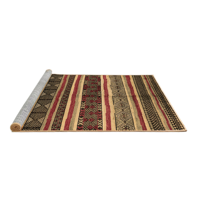 Sideview of Machine Washable Oriental Brown Industrial Rug, wshurb749brn