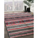Machine Washable Industrial Modern Silver Pink Rug in a Family Room, wshurb749