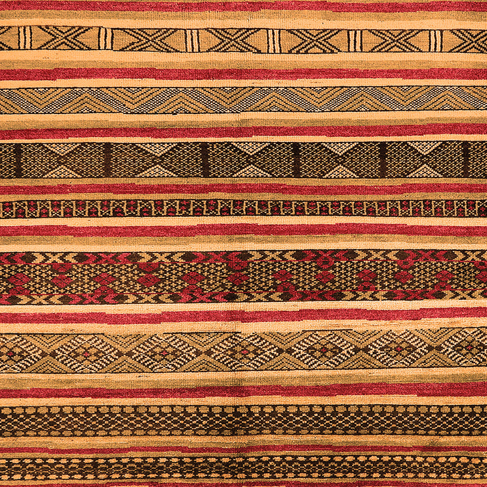 Square Oriental Orange Industrial Rug, urb749org