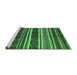 Sideview of Machine Washable Oriental Emerald Green Industrial Area Rugs, wshurb749emgrn