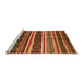 Sideview of Machine Washable Oriental Orange Industrial Area Rugs, wshurb749org