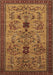 Machine Washable Oriental Brown Industrial Rug, wshurb750brn