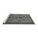 Sideview of Machine Washable Oriental Gray Industrial Rug, wshurb750gry