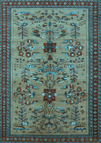 Oriental Light Blue Industrial Rug, urb750lblu