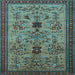 Square Oriental Light Blue Industrial Rug, urb750lblu