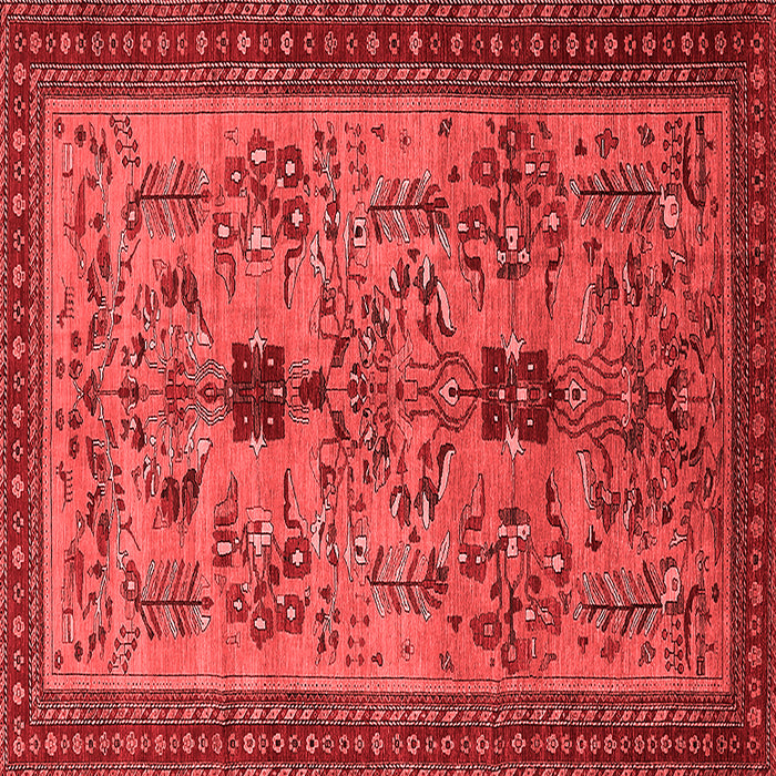 Machine Washable Oriental Red Industrial Rug, wshurb750red