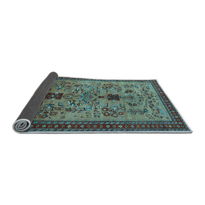 Sideview of Oriental Light Blue Industrial Rug, urb750lblu