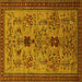 Square Oriental Yellow Industrial Rug, urb750yw