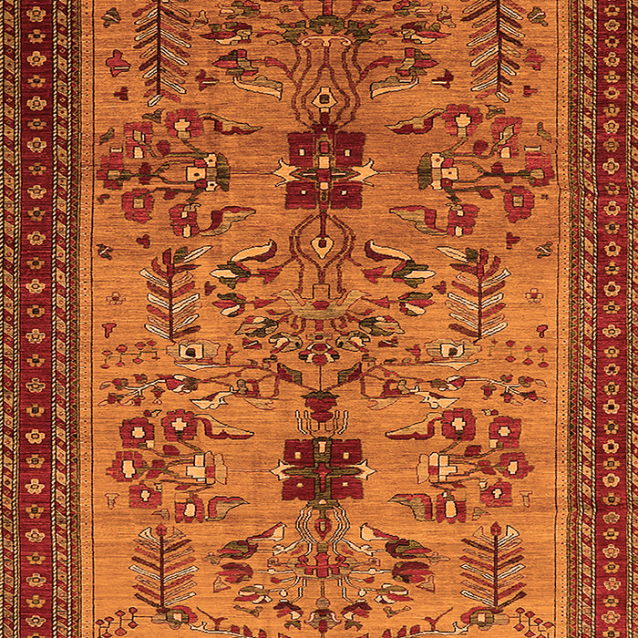 Machine Washable Oriental Orange Industrial Area Rugs, wshurb750org
